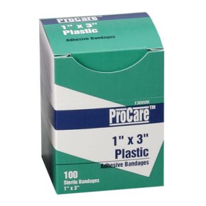 ProCare™ Plastic Adhesive Bandages, 1” x 3”