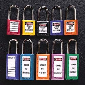 Master Lock® Colored Xenoy Safety Padlocks, 3” Shackle