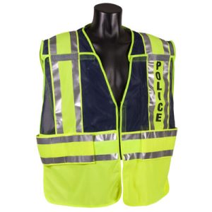 ANSI Class 2 - POLICE Blue/Lime Public Safety Vests