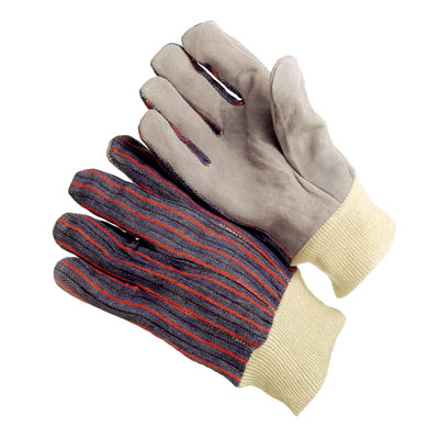 Shoulder Split Leather Palm Gloves - Knitwrist/Sold by the dozen.