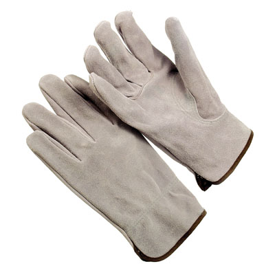 Gray Split Cowhide Drivers Gloves/Sold by the dozen.