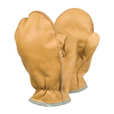 Grain Leather Choppers Mitt - Unlined/Sold by the dozen.