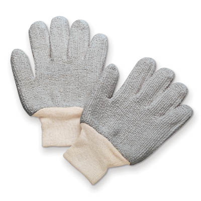 24 oz. Economy Terry Gloves - Gray/Sold by the dozen.