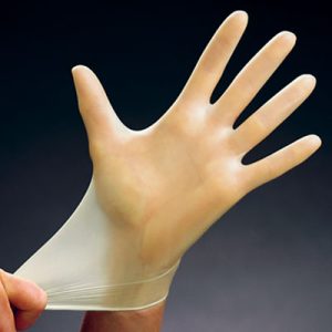 High Five® Disposable Vinyl Exam Gloves - Powdered