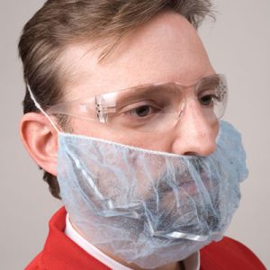 Metal Detectable Non Woven Beard Snoods -  100/pk