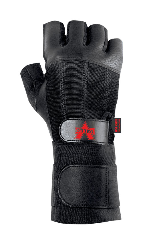 Pro Fingerless Full-Leather Anti-Vibe Glove with Wrist Wrap/Right Hand